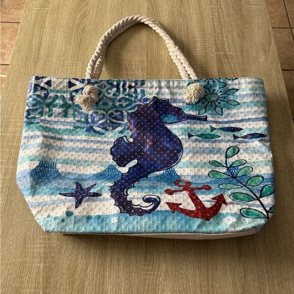 NWOT … Nautical “Seahorse” Tote Bag - Picture 1 of 4